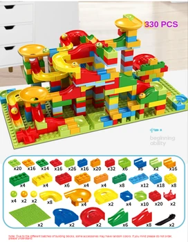 2020 Jaunu Maināmu Bīdāmās Blokus 330PCS Bērnu puzzle celtniecības bloki Zēnu rotaļlietas Dzimšanas dienas Dāvana
