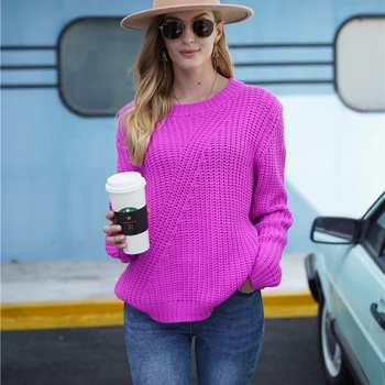 2020 Jaunu džemperi sieviešu rudens ziemas cietā silts Kašmira pulovers mīksts, biezs džemperis ar garām piedurknēm zaudēt lielu izmēru outwear