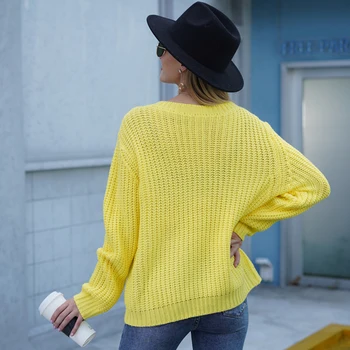 2020 Jaunu džemperi sieviešu rudens ziemas cietā silts Kašmira pulovers mīksts, biezs džemperis ar garām piedurknēm zaudēt lielu izmēru outwear