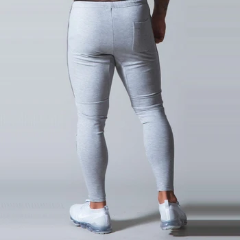 2020 Kokvilnas Vīriešu Pusē svītru sviedri bikses Joggers Izdilis bikses ropa hombre tracksuit sportā vīriešiem spodnie dresowe Gadījuma bikses