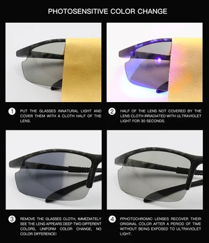 2020 Vīrieši Photochromic Saulesbrilles Jaunas Polarizētās Saulesbrilles Sieviešu UV400 bez apmales Anti-glare, Saules Brilles Gafes de sol