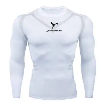 2020. gada Jaunā Quick Dry t-krekls vīriešiem raibs drukāšanas t Skriešanas Krekls Vīriešiem Kompresijas Cieši garām Piedurknēm T Krekls, Sporta zāle Vīriešu t-veida