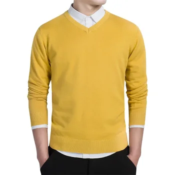 2020. gada Rudens Modes Gadījuma Vīriešu Džemperi Džemperis Slim Fit Kokvilnas Cietā Vīriešu Džemperi Džemperis Plus Izmērs 3XL
