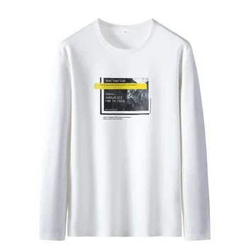 2020. gada Rudenī ar garām Piedurknēm T-krekls Vīriešu korejas Jauno Vīriešu Gadījuma garām Piedurknēm Rudens Krekls T-krekls