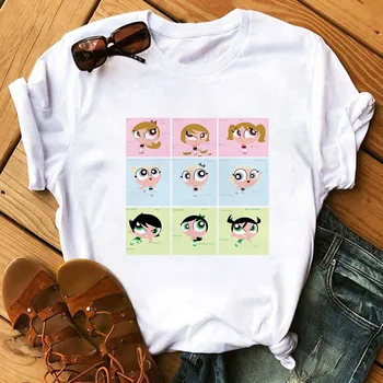 2020. gada Vasaras Gadījuma Sieviešu T-krekli Ulzzang Streetwear Kawaii Karikatūra Izdrukāt T korejiešu Stilā, Topi Harajuku T Krekls ar Īsām Piedurknēm