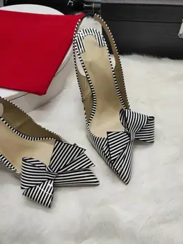 2020. gada vasaras bezmaksas piegāde modes sieviešu sūkņi lenti priekšgala slingback augstpapēžu sandales kurpes duncis papēdis 12cm, 10cm 8cm liels izmērs