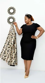 2020. gada vasaras sexy āfrikas sievietēm poliestera drukāšanas plus lieluma kleitu, uzvalku (kleitu un mēteli) XL-4XL