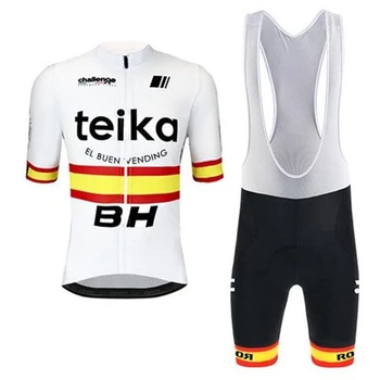 2020. gada čempions Teika BH pro komandas riteņbraukšana džersija komplekts vīriešiem summer set ropa ciclismo hombre velosipēdu MTB maillot apģērbs, bikses, kombinezoni ar krūšdaļu