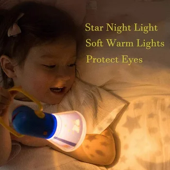 2020. gadam MiDeer Milu Bērnu Daudzfunkcionālu Stāsts Projektoru Trīs-in-one Zvaigžņotām Miega Gaismas Nakts Gaisma Spīdēja Rotaļlietas