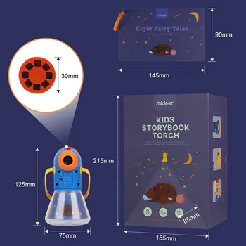 2020. gadam MiDeer Milu Bērnu Daudzfunkcionālu Stāsts Projektoru Trīs-in-one Zvaigžņotām Miega Gaismas Nakts Gaisma Spīdēja Rotaļlietas