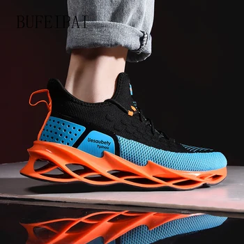 2020 jaunu āra vīriešu skriešanas vīriešu skriešanas apavi augstas kvalitātes mežģīnes-up sporta elpojošs asmens čības BUFEIPAI