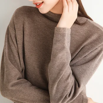2020Autumn ziemas drēbes Sievietēm Jaunu Kašmira Džemperis Sieviete Trikotāžas Džemperis Modes augstu uzrullētu apkakli Sievietēm Brīvs Džemperis Džemperis Sievietēm