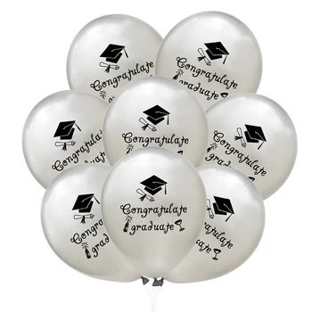 20Pcs 12Inch 2020. gadam Absolvēšanas Piepūšamie Baloni Apsveikt Absolventu Izlaidums Cepuri Iespiesti Baloni Izlaidums Puse