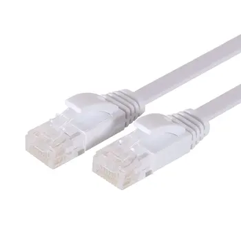 20m 30m kabeli Tīra vara stieples CAT6 Dzīvoklis UTP Ethernet Tīkla Kabelis RJ45 Plāksteris LAN kabeli balta, melna krāsa
