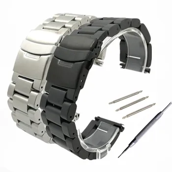 22mm 24mm 26 mm Solid nerūsējošā tērauda watchband nerūsējošā tērauda rokassprādze pulksteņu Siksniņas Piederumi + Rīks