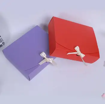 24.5x20x7cm Lielu Rozā sarkana purpura papīra dāvanu kastē ar lenti kāzu favor dzimšanas dienas svinības dāvanu iesaiņojuma papīra kastē lielas papīra bo