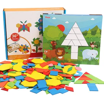 250 Gabals Krāsu Mainīt Diy Jigsaw Puzzle Jigsaw Rotaļlietas, Bērnu Montessori Koka Puzzle Rotaļlietas, Mācību Izglītojošas Rotaļlietas Bērniem