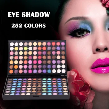 252 Color Eyeshadow Palete Acu Ēnu Make-up Lodziņu, Grima Mākslinieks Studijā Skolas Svarīgi Instrumenti, KG66