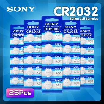 25PCS/partija, SONY CR2032 Poga Šūnu Akumulators 3 V Litija Baterijas CR 2032 Skatīties Tālvadības Rotaļlieta Datoru Kontroles Kalkulators
