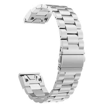 26 22 20MM Watchband Siksnu Garmin Fenix5/5X 5S 3 3HR Skatīties Quick Release viegli fit Nerūsējošā tērauda sporta Rokas Joslā Siksnas