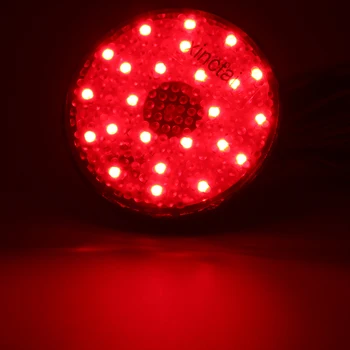 2GAB 5.8 cm Sarkano Lēcu LED Aizmugures Buferi Atstarotājs Gaismas Miglas Aizmugurējie Bremžu Lukturi Toyota Sequoia Highlander ZRR70 Voxy Noasa