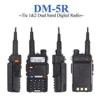 2GAB Baofeng DM-5R Plus Digitālā Walkie Talkie I Līmenis II Līmenis 2. Līmenis DMR digital & analog divvirzienu radio Dual Band Repeater
