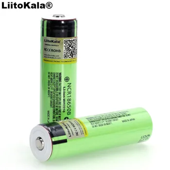 2GAB Liitokala Sākotnējā NCR18650B 3,7 v 3400 mAh 18650 Litija Akumulators + Norādīja(Bez PCB), Lukturīšu baterijas