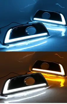 2GAB Par Chevrolet Chevy Malibu 2012-Braukšanas dienas gaitas lukturi ar pagrieziena signāla Dienas Gaitas Gaismas miglas lukturu Relejs Vasaras automašīnas stils