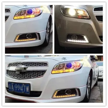 2GAB Par Chevrolet Chevy Malibu 2012-Braukšanas dienas gaitas lukturi ar pagrieziena signāla Dienas Gaitas Gaismas miglas lukturu Relejs Vasaras automašīnas stils