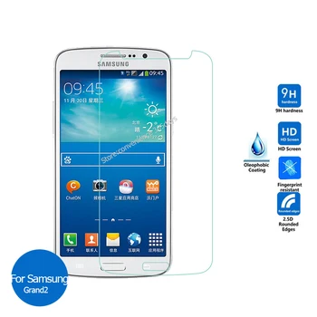 2GAB Par Samsung GALAXY Grand 2 Rūdīta stikla Ekrāna Aizsargs 2.5 9h Drošības Aizsardzības Plēves Grand2 SM G7105 G7102 SM-G7105