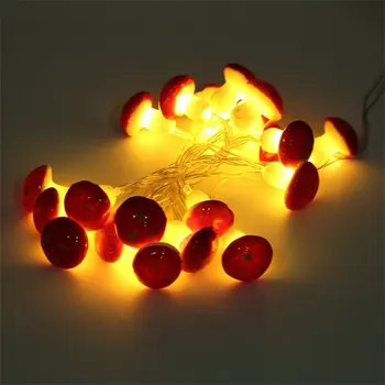 2M 20 LED Sēņu Formas Vadu String Light ar Bateriju Darbināmas Led Apgaismojums Dekorēšana Ziemassvētku Pasaku Gaismas Dāvanu Vainags
