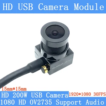 2MP Platleņķa USB Kameras Modulis 1080P Pilnas Hd kvalitātes MJPEG 30 kadri / s, Augsta Ātruma Mini CCTV OTG UVC Webcam Novērošanas kamera Mikrofons