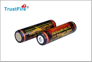 2Pieces TrustFire 3,7 V 3400mAh 18650 Li-jonu Akumulators ar Augstu Kapacitāti ar Aizsargāto PCB LED Lukturi /Lukturu