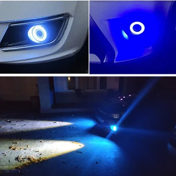2gab 12V Universālu Auto, LED dienas gaitas lukturi Angel Eyes Miglas Lukturi Tālās Gaismas Balts, Zils, Rozā, Dzeltens-Zaļš 2.5