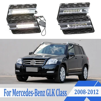 2gab Benz GLK Class W204 GLK300 GLK350 GLK500 2008. - 2012. GADAM 6000K Baltās Gaismas LED Dienas Braukšanas Gaitas Gaismas DRL Automašīnas Miglas Lukturi