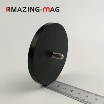 2gab D88mm Spēcīgs Neodīma Magnēts 52 Spēcīgu ar Gumiju un Vītne M8*15mm Magnēti, Led Kameras Magnētisko Materiālu noteiktā Bāzes
