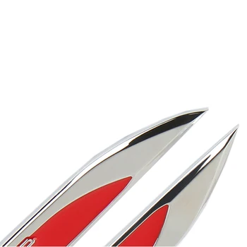 2gab Metāla+Sveķu Auto Hromētas Emblēmas Nozīmīti Decal Uzlīmes Automašīnām Spārnu Sānu Uzlīmes KIA K2 Rio Ceed Sportage Sorento Cerato