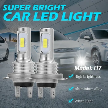 2gab Mini H7, H4 Canbus LED Spuldzes Auto Lukturu H11 H1 H8 H3 H9 9005/HB3 9006 80W 12000LM Auto Lukturi, Led, Miglas lukturi