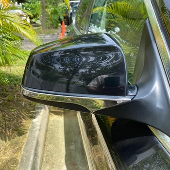 2gab Nerūsējošā tērauda Atpakaļskata spogulī, dekoratīvās loksnes Auto stils Eksterjera 3D uzlīmes BMW 5 7 Series E60 F01 F07 F10 F18