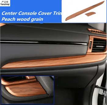 2gab/daudz ABS Chrome/Oglekļa Šķiedras/Persiku koksnes graudu Centra Konsole Vāciņš Melns Auto Stils Honda CRV CR-V 2017 2018 Piederumi
