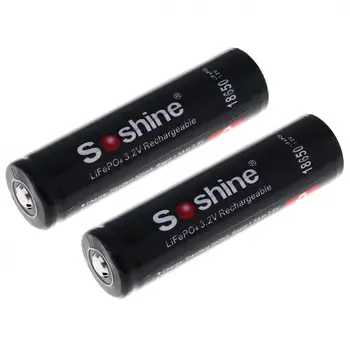 2gab/daudz Soshine 1800mAh LiFePO4 3.2 V 18650 Uzlādējams Akumulators ar Aizsargāto PCB + Pārnēsājamas Baterijas Kārba