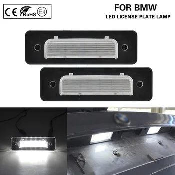 2x Bez Kļūdām White LED Numuru Licences Plāksnes gaismas Lampas, Auto Piederumi BMW E30 E12 E28 E24 E23 E26 Z1