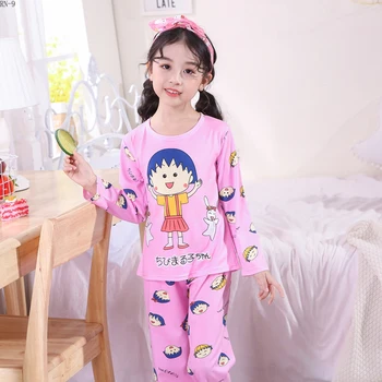 3-14yrs Bērniem Homewear Uzvalks Pavasara Rudens Pidžamas Komplekts ar garām Piedurknēm Bērnu Apģērbu Komplekts Bērniem Zēni Sleepwear Pilna Meitenēm Pidžamas