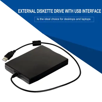 3.5 collu 1.44 MB FDD Black USB Portable Ārējās Saskarnes Disketes FDD Ārējo USB Floppy Drive Klēpjdators