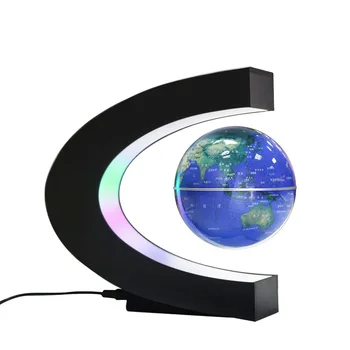 3.5 collu LED Gaismas C Formas Magnētiskā Piekare Pasaules Kartes, Peldošās Pasaulē Mājas Birojam Dekors Sīkrīkus Par Mājām Ziemassvētkos Dāvanas