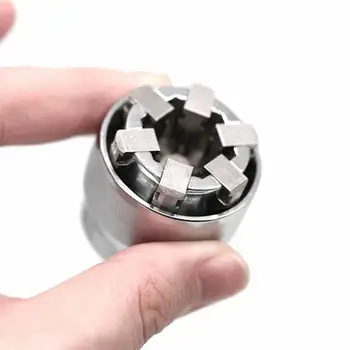3/8 collu Disku 10-19 mm Regulējams Hex universalpower rīki Ligzda iestatītu Griezes momentu Sprūds Socket Uzgriežņu atslēgu, Adapteri Galvas uzgriežņu Atslēgu