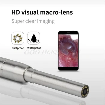3.9 mm, 4.5 mm 5.5 mm Ausu Tīrīšana Endoskopu Kamera 1.0 Mega Pixel Borescope Pārbaudes Kameras Earpick Rīks Android PC