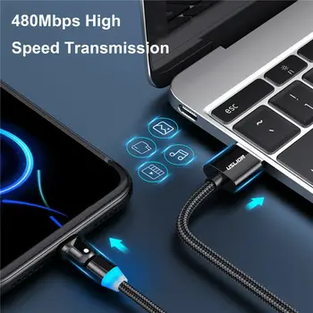 3.A 180 Fast Charger Micro USB Type C IPhone XiaoMi HUAWEI USB uzlādes C Kabeli Mobilo Tālruņu Lādētāju, Datu Vads