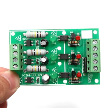 3 Kanālu Optocoupler Izolācijas Modulis AC 220V Izolētas Valdes Testēšanas Modulis Nav PCB Turētājs AC Noteikšanas Modulis