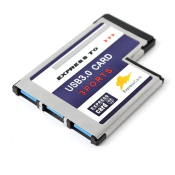 3 Ostas Paslēpta USB 3.0 Express Card 54 mm Adapteris Converter Chipset FL1100